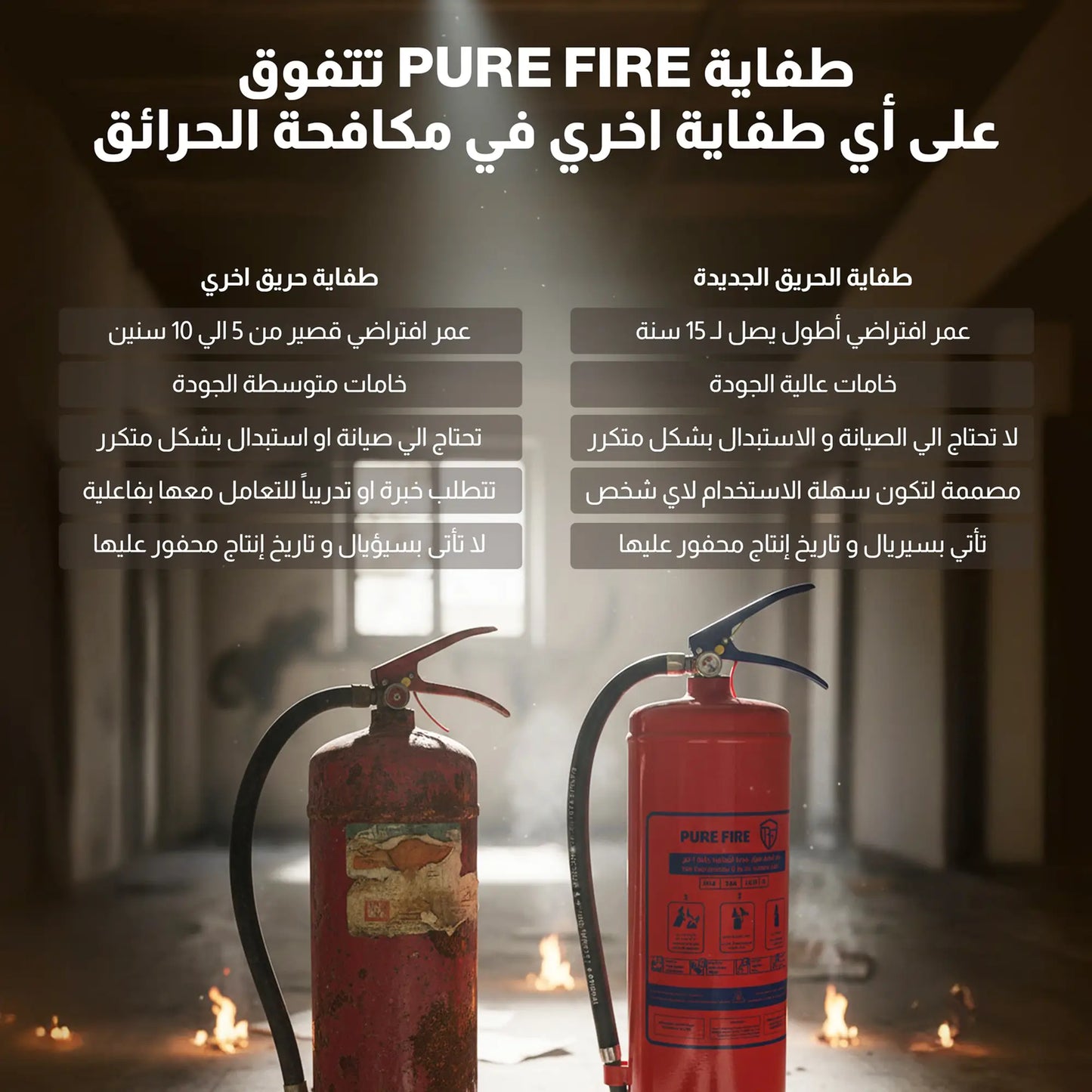Dry Powder Fire Extinguisher / 6 kg / Pure Fire